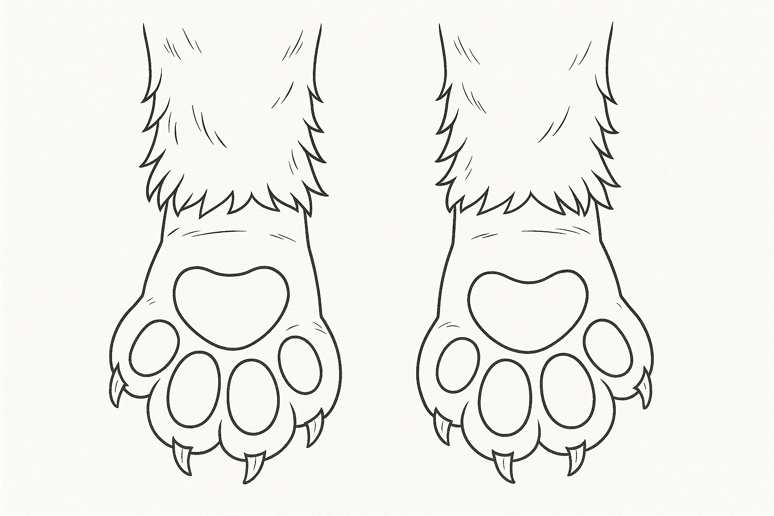 【Custom Fursuit Feet Paws】Comfortable Animal Shoes | Handmade Plush Feet | Durable Foam Base & Custom Fur Color